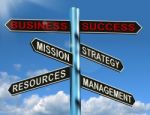 Business Success Signpost Stock Photo