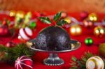 Christmas Pudding Stock Photo