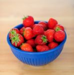 Strawberries In Bowl Stock Photo