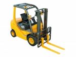 Forklift Truck Isolated Stock Photo