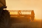 Combine Harvester Stock Photo