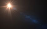 Abstract Image Of Lens Flare With Black Backgroud Stock Photo