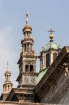 Detail Of The Skyline Of The Duomo In Milan Stock Photo