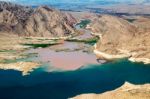 Colorado River Joins Lake Mead Stock Photo