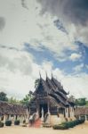 Ancient Buddha Temple (wat Ton Kwen) Chiangmai Thailand Stock Photo