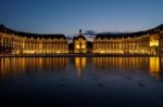 Miroir D'eau At Place De La Bourse In Bordeaux Stock Photo