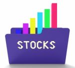 Stocks File Shows Investments Graph 3d Rendering Stock Photo