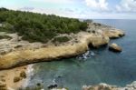 Natural Coastline Of Algarve Stock Photo