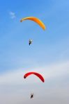 Paramotoring Stock Photo