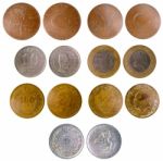 Different Old Turkish Coins Stock Photo