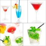 Cocktails Collage Stock Photo