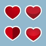 Red Heart Icon Stock Photo