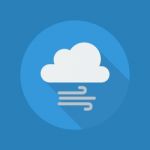 Weather Flat Icon. Cloud And Windy Stock Photo