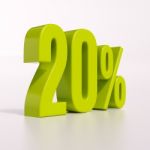 Percentage Sign, 20 Percent Stock Photo