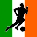 Ireland Soccer Represents Waving Flag And Irish Stock Photo