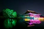 Gyeongbokgung Palace At Night In Seoul,korea Stock Photo