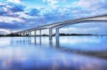 Gateway Bridge Motorway In Brisbane Stock Photo