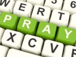 Pray Computer Keys Stock Photo