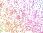 Floral Gradients Colors Lined Artistically Scene Stock Photo