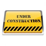 Under Construction Board Stock Photo