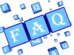 Faq Words Indicate Frequently Asked Questions 3d Rendering Stock Photo