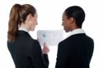 Business Ladies Reviewing Documents Stock Photo