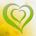 Green Heart Shows Environmental Care Or Eco Friendly Stock Photo