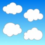 White Cloud On Blue Sky Stock Photo