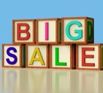 Blocks With Big Sale Text Stock Photo