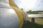 The Fuselage Of A Fighter Jet Stock Photo