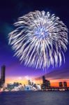 Seoul International Fireworks Festival In Korea Stock Photo