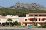 People Relaxing On The Beach At Palau In Sardinia Stock Photo