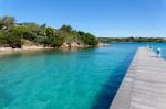 Jetty At Porto Cervo Stock Photo