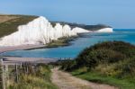 Seaford, Sussex/uk - August 15 : Seven Sisters In Sussex On Augu Stock Photo