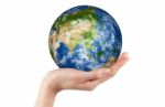 Earth In Hand Stock Photo