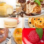 Fresh Dessert Cake Collage Stock Photo