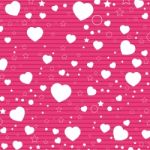 Valentine's Day And White Heart On Pink Background.  Valentine's Day Background Stock Photo