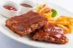 Barbecue Ribs Steak Stock Photo