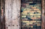 Wooden Plank On The Wall Background Stock Photo