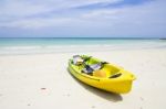 Rowboat On Beach Stock Photo