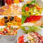 Healthy Vegetarian Vegan Food Collage Stock Photo