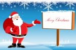 Santa Claus With Gift Bag Stock Photo