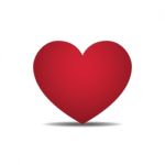 Heart Love Flat Design Icon  Illustration Stock Photo