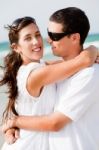 Hugging Romantic Couple  Stock Photo