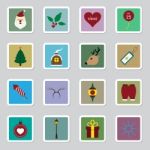 Christmas Icon Set  Illustration Stock Photo