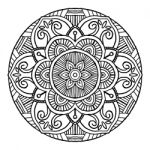 Outline Mandala Decorative Round Ornament, Hand Drawn Style - Ve Stock Photo