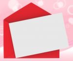 Red Envelope With Note Shows Loving Message Or Dating Note Stock Photo