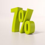 Percentage Sign, 7 Percent Stock Photo