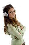 Young Woman Listening To Music Stock Photo