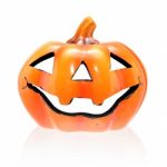 Halloween Pumpkin, Funny Jack O'lantern On White Background Stock Photo